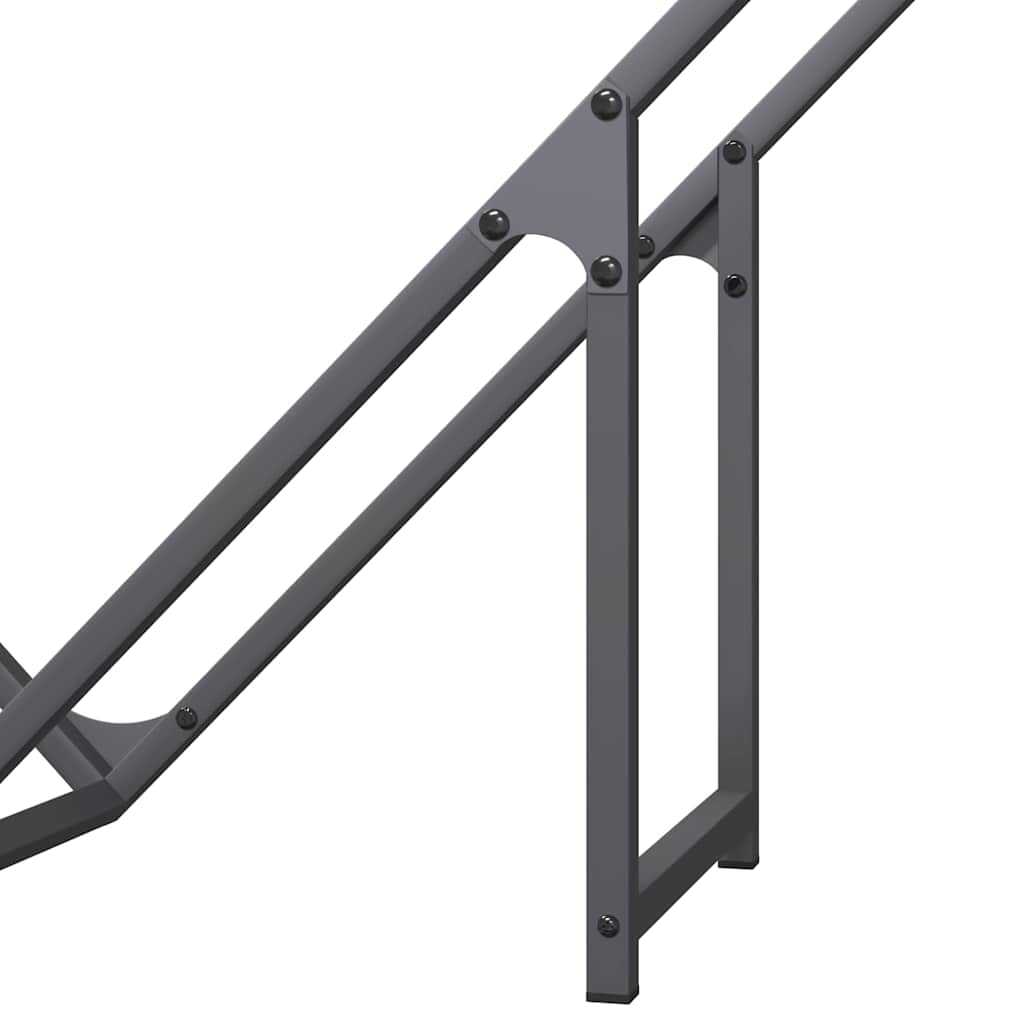 Rastrelliera per Legna da Ardere Antracite 100x25x100 cm - homemem39