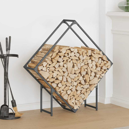 Rastrelliera per Legna da Ardere Antracite 100x25x100 cm - homemem39