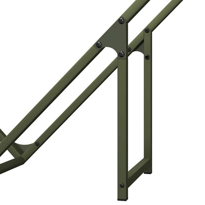 Rastrelliera per Legna da Ardere Verde Oliva 100x25x100 cm - homemem39