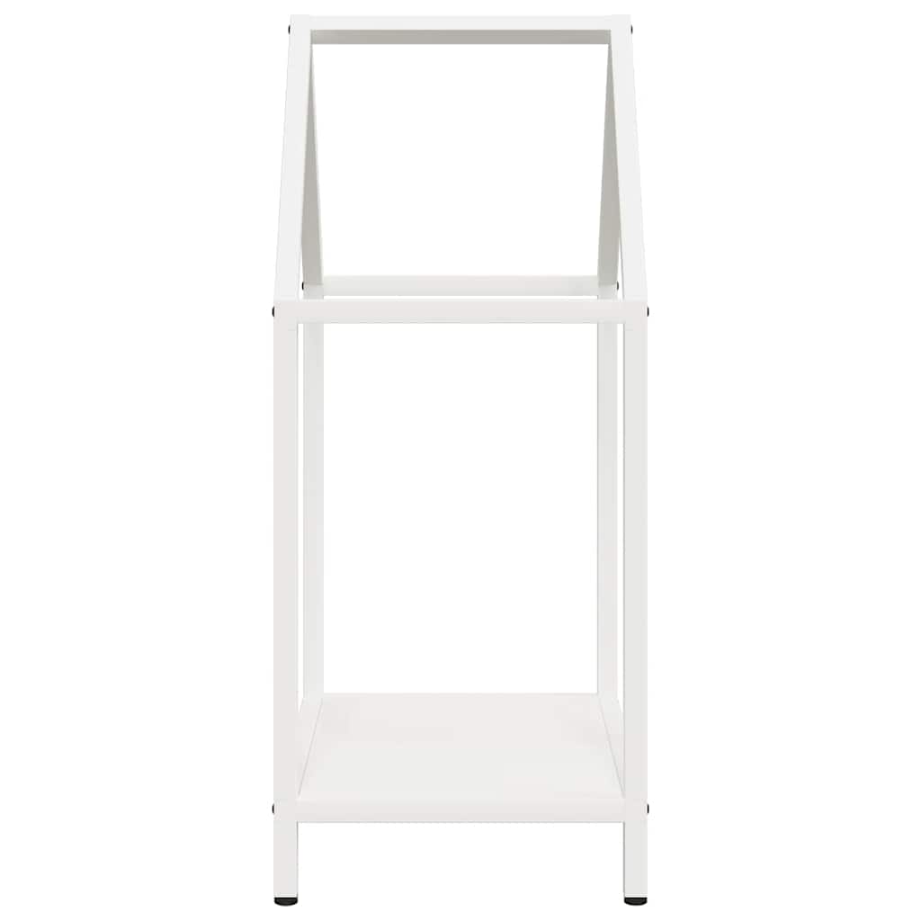 Rastrelliera per Legna da Ardere Bianca 40x25x60 cm - homemem39