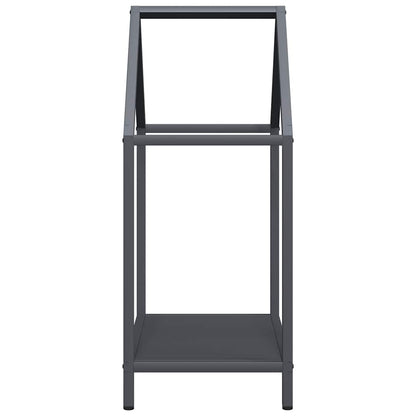 Rastrelliera per Legna da Ardere Antracite 40x25x60 cm - homemem39