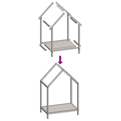 Rastrelliera per Legna da Ardere Antracite 40x25x60 cm