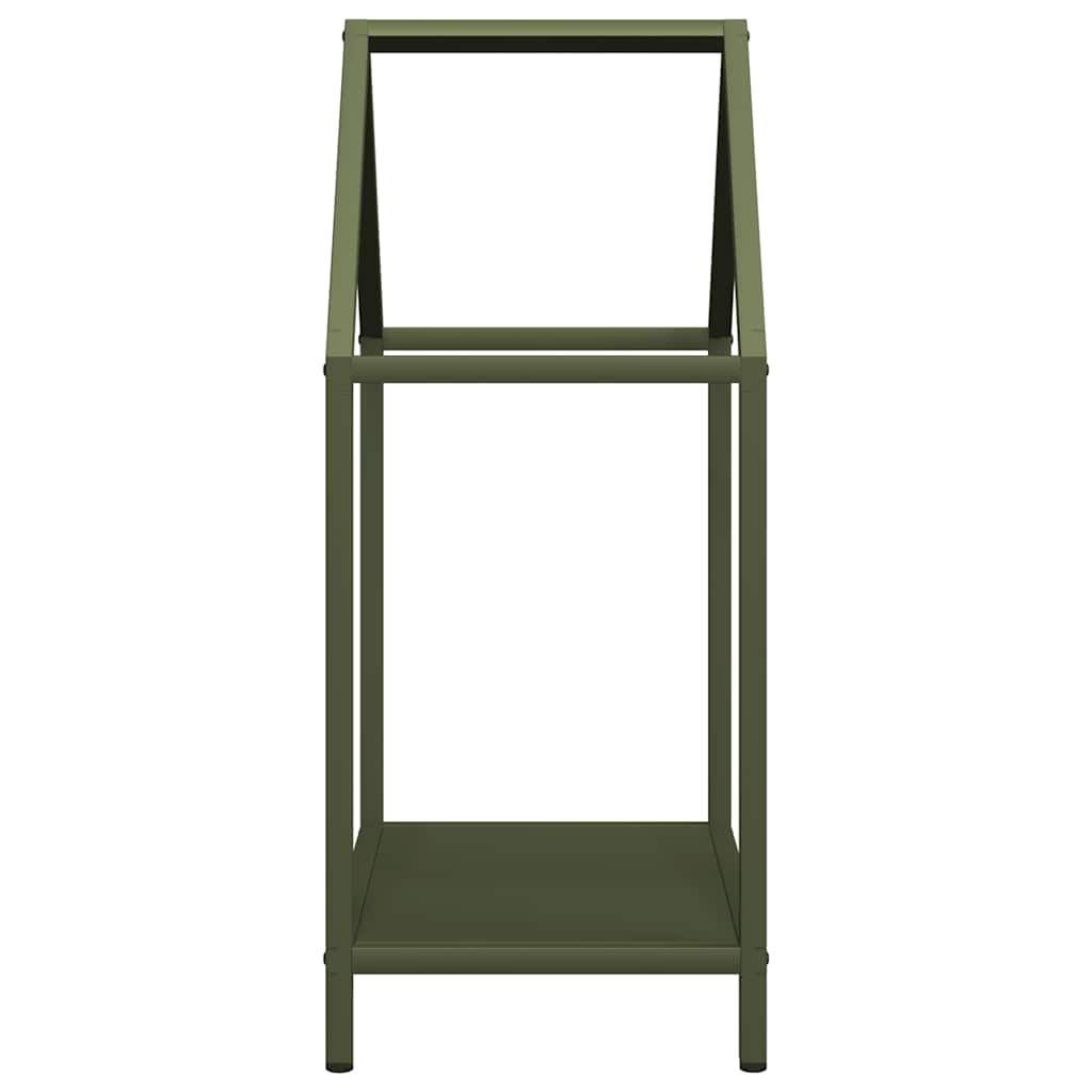 Rastrelliera per Legna da Ardere Verde Oliva 40x25x60 cm - homemem39