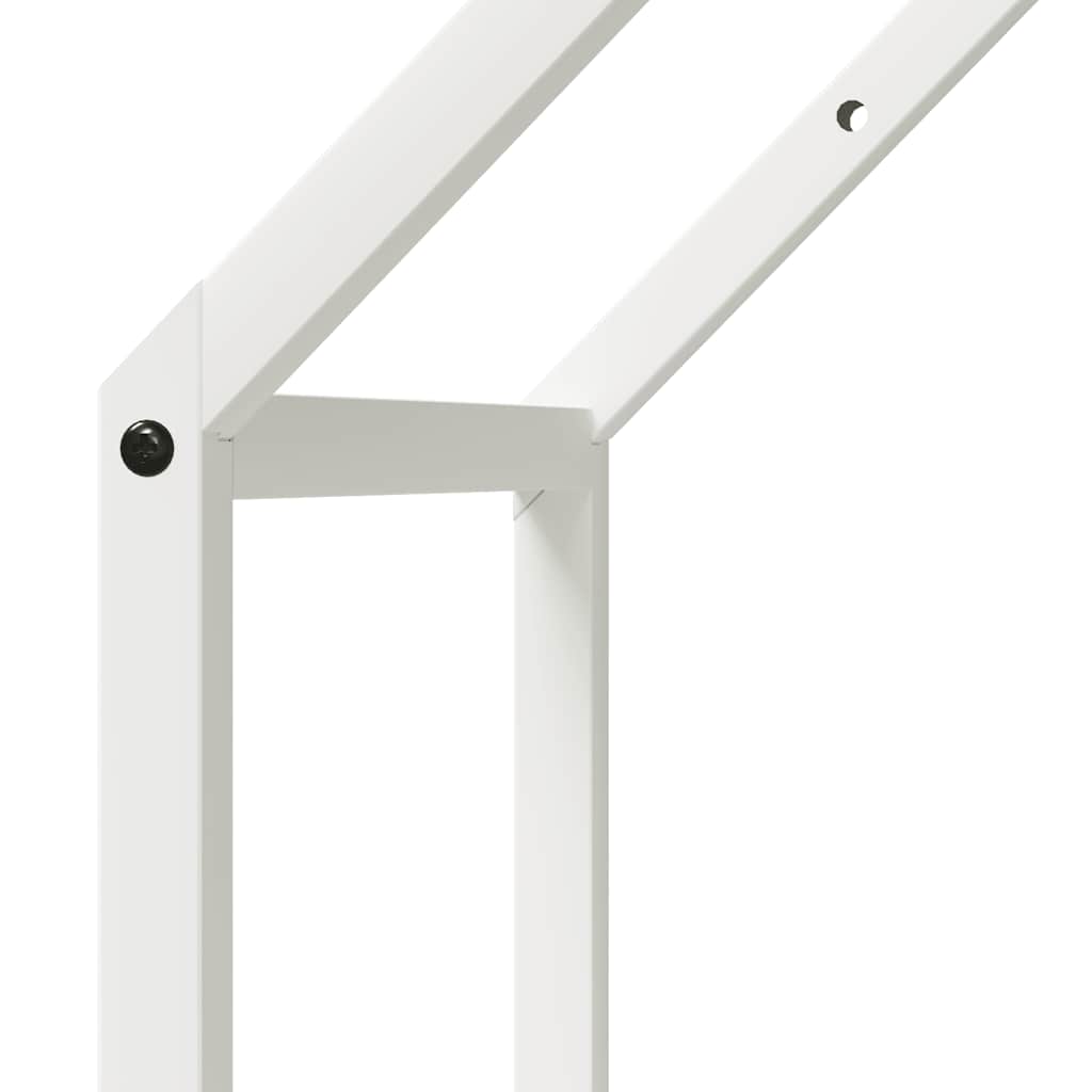 Rastrelliera per Legna da Ardere Bianca 40x25x90 cm - homemem39