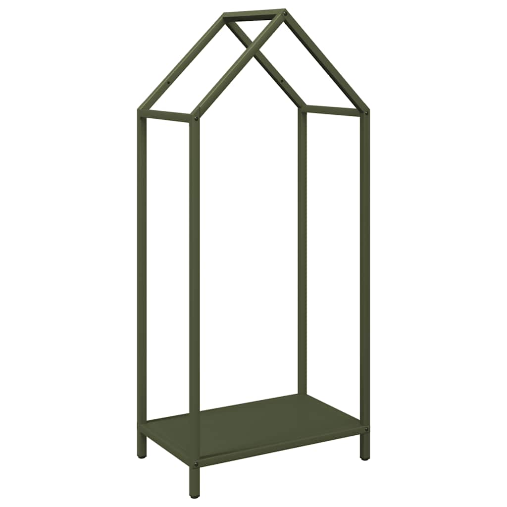 Rastrelliera per Legna da Ardere Verde Oliva 40x25x90 cm - homemem39