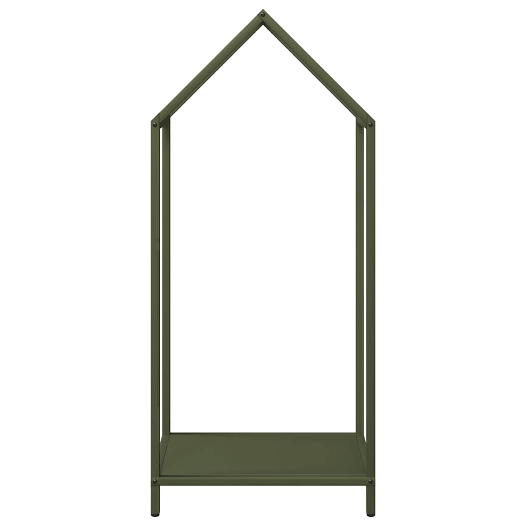 Rastrelliera per Legna da Ardere Verde Oliva 40x25x90 cm - homemem39