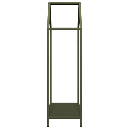 Rastrelliera per Legna da Ardere Verde Oliva 40x25x90 cm - homemem39