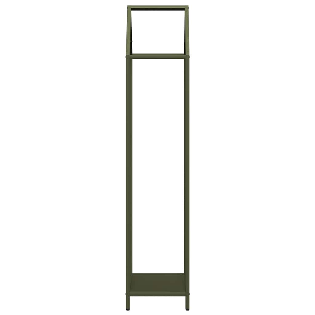 Rastrelliera per Legna da Ardere Verde Oliva 40x25x120 cm - homemem39