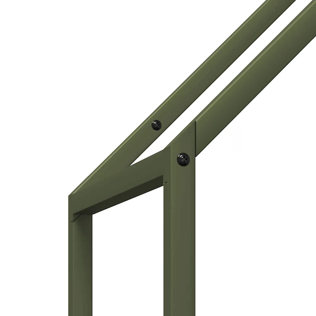 Rastrelliera per Legna da Ardere Verde Oliva 40x25x120 cm - homemem39