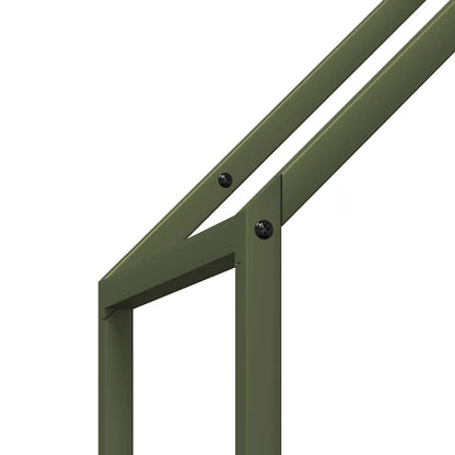 Rastrelliera per Legna da Ardere Verde Oliva 40x25x120 cm - homemem39