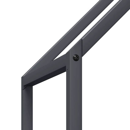 Rastrelliera per Legna da Ardere Antracite 60x25x60 cm - homemem39