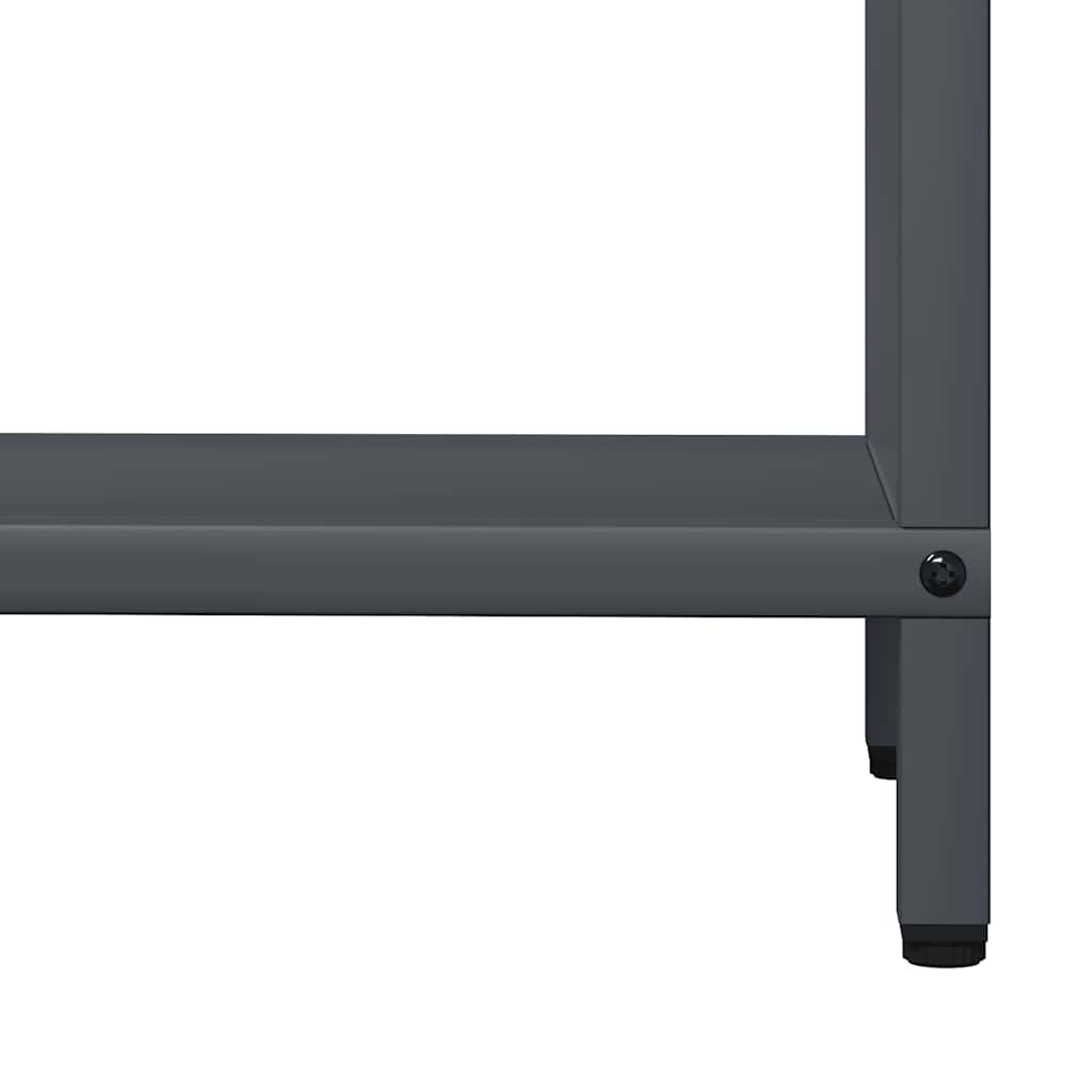 Rastrelliera per Legna da Ardere Antracite 60x25x60 cm - homemem39