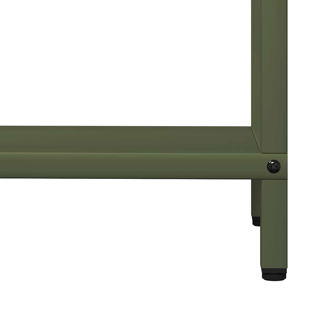 Rastrelliera per Legna da Ardere Verde Oliva 60x25x60 cm - homemem39