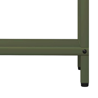 Rastrelliera per Legna da Ardere Verde Oliva 60x25x60 cm - homemem39