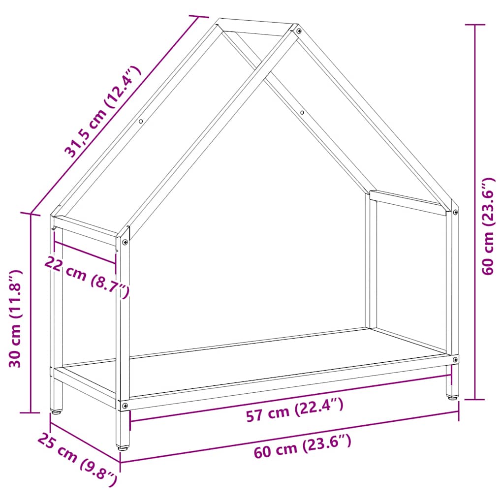 Rastrelliera per Legna da Ardere Verde Oliva 60x25x60 cm - homemem39