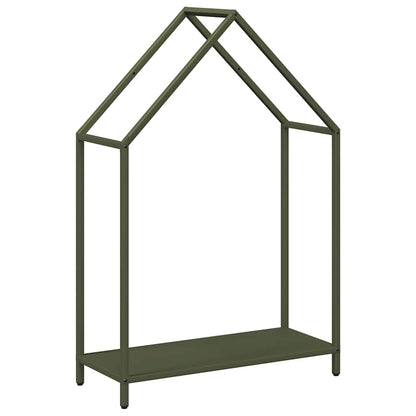 Rastrelliera per Legna da Ardere Verde Oliva 60x25x90 cm - homemem39