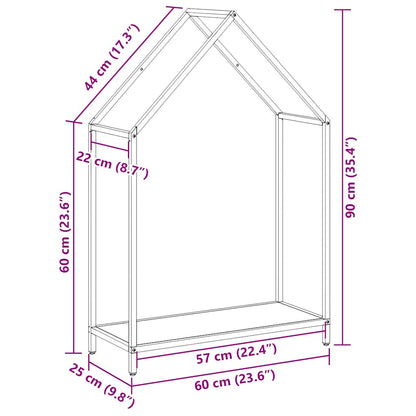 Rastrelliera per Legna da Ardere Verde Oliva 60x25x90 cm