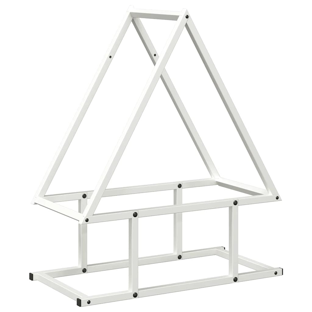 Rastrelliera per Legna da Ardere Bianca 50x25x60 cm - homemem39
