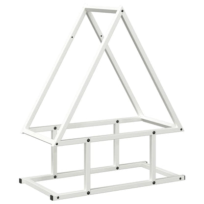 Rastrelliera per Legna da Ardere Bianca 50x25x60 cm - homemem39