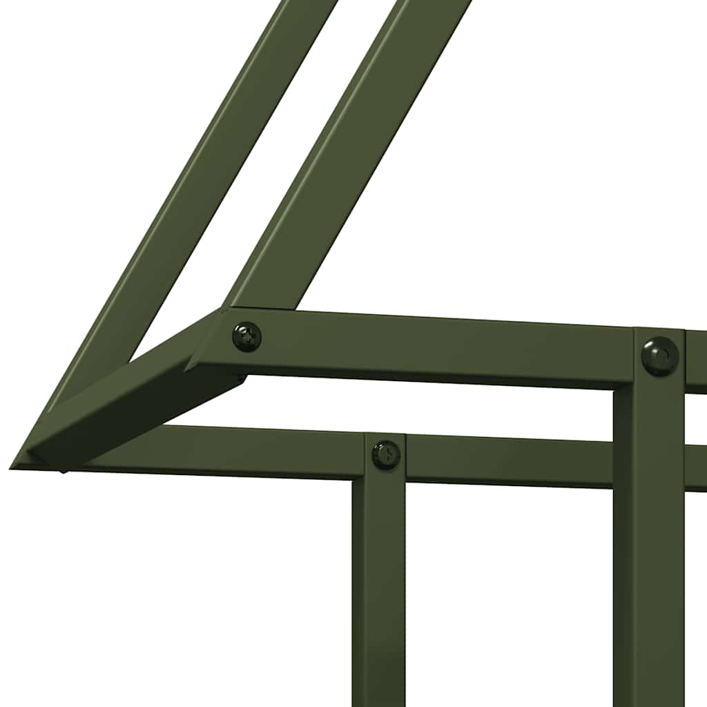 Rastrelliera per Legna da Ardere Verde Oliva 50x25x60 cm - homemem39