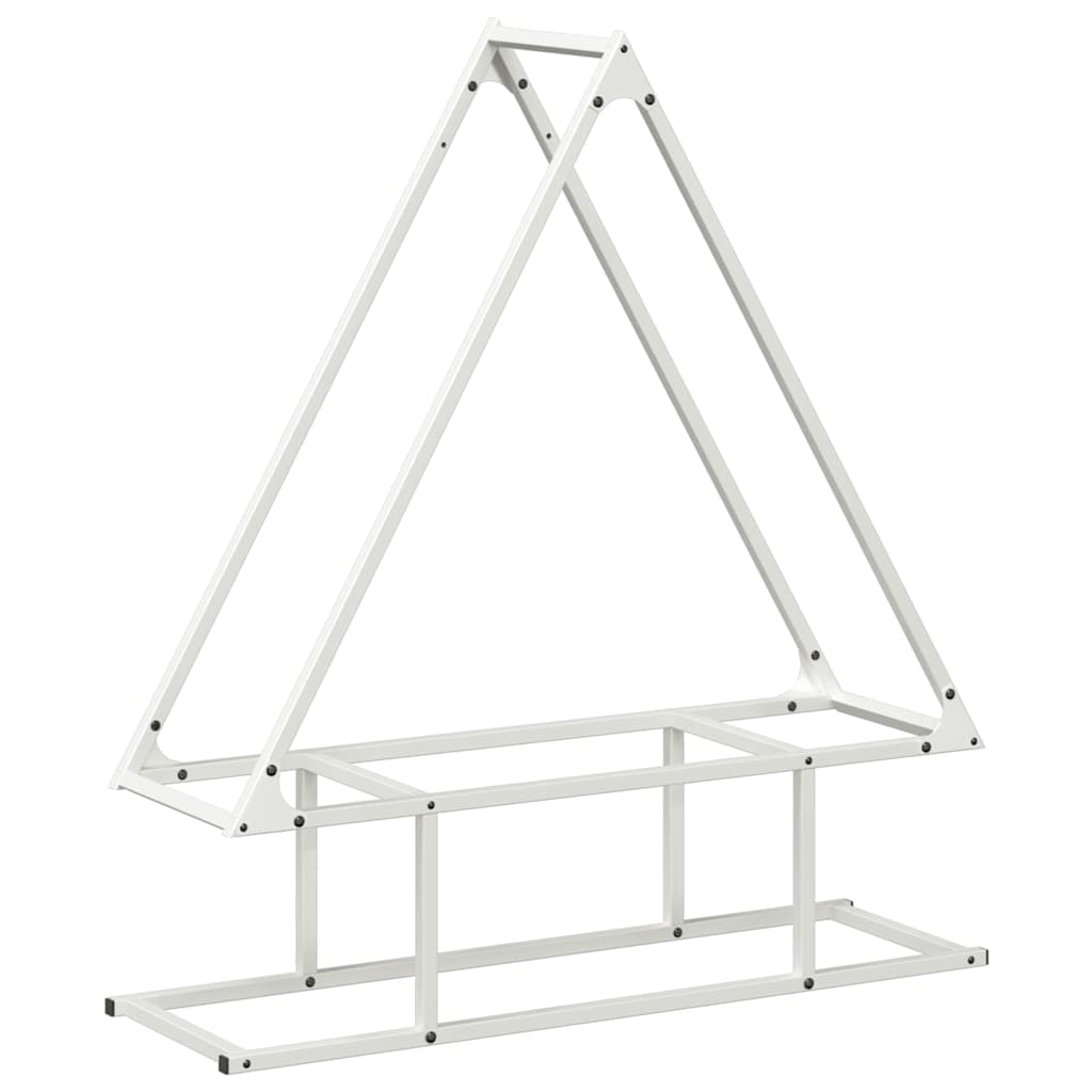 Rastrelliera per Legna da Ardere Bianca 80x25x90 cm - homemem39