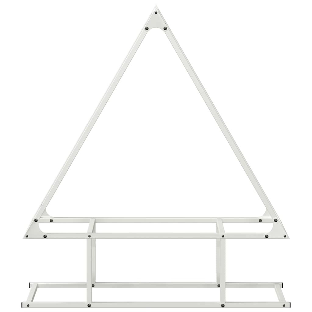 Rastrelliera per Legna da Ardere Bianca 80x25x90 cm - homemem39