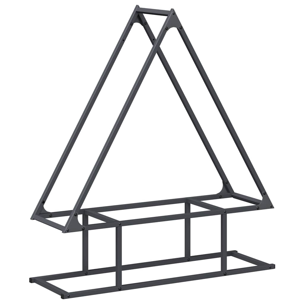 Rastrelliera per Legna da Ardere Antracite 80x25x90 cm - homemem39