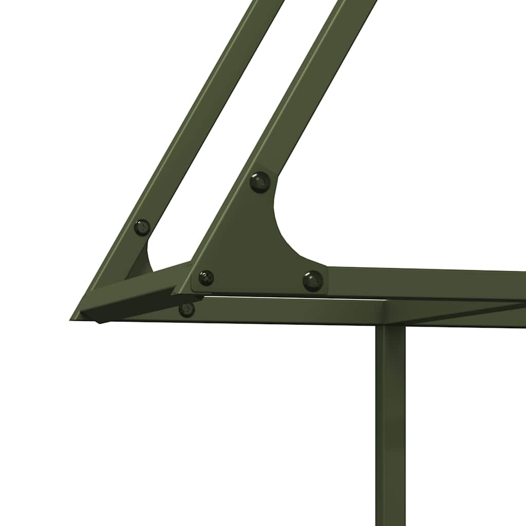 Rastrelliera per Legna da Ardere Verde Oliva 80x25x90 cm - homemem39