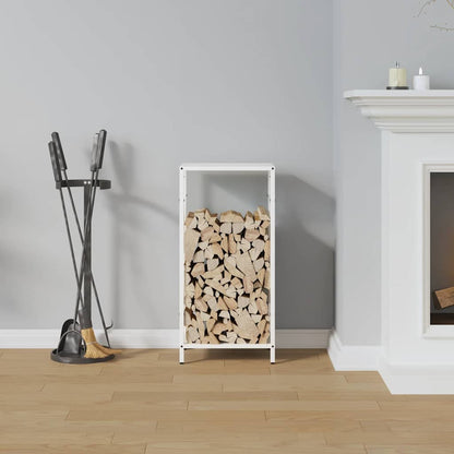 Rastrelliera per Legna da Ardere Bianca 34x25x70 cm - homemem39