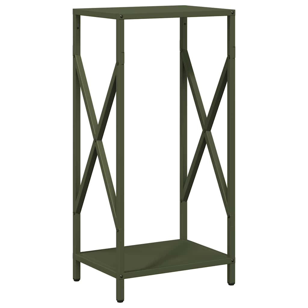Rastrelliera per Legna da Ardere Verde Oliva 34x25x70 cm - homemem39