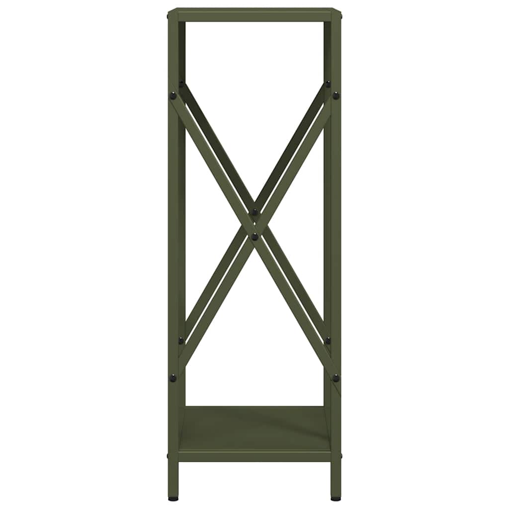 Rastrelliera per Legna da Ardere Verde Oliva 34x25x70 cm - homemem39