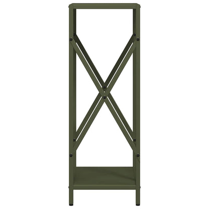 Rastrelliera per Legna da Ardere Verde Oliva 34x25x70 cm - homemem39