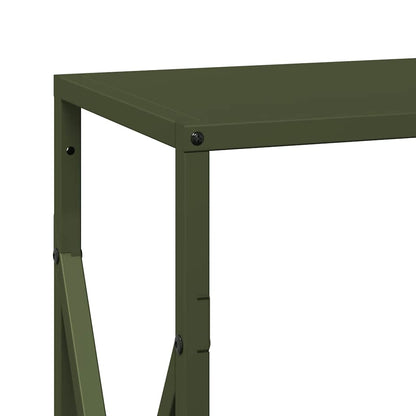 Rastrelliera per Legna da Ardere Verde Oliva 34x25x70 cm - homemem39