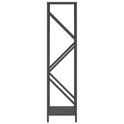 Rastrelliera per Legna da Ardere Nera 34x25x100 cm - homemem39
