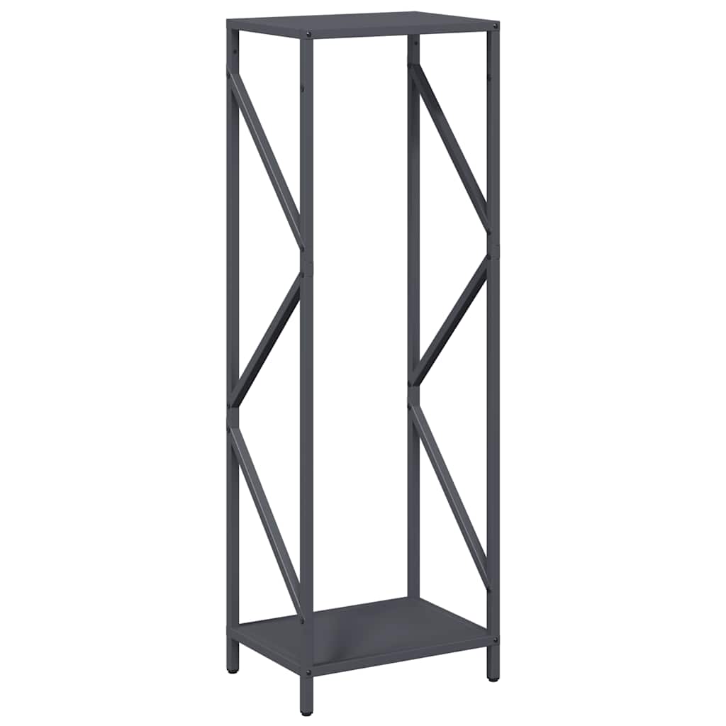 Rastrelliera per Legna da Ardere Antracite 34x25x100 cm - homemem39