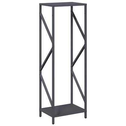 Rastrelliera per Legna da Ardere Antracite 34x25x100 cm - homemem39