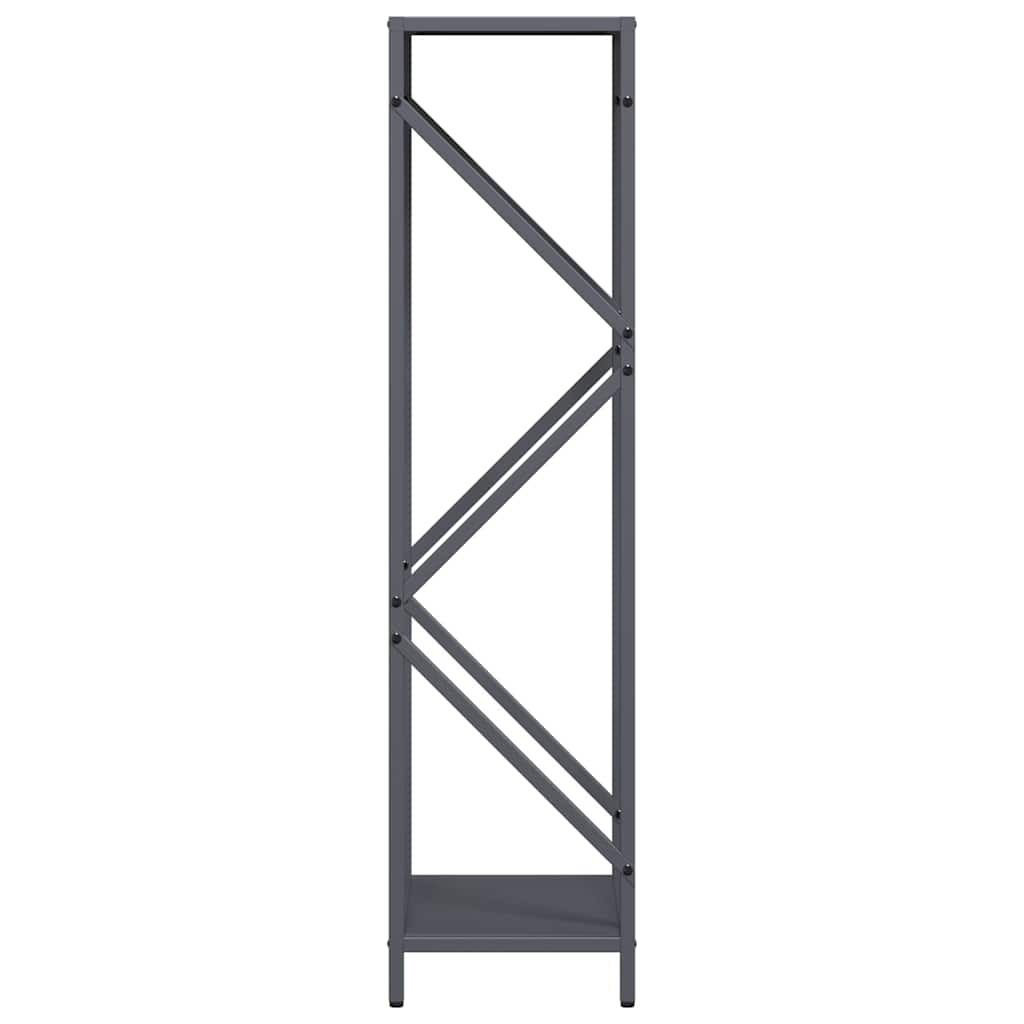 Rastrelliera per Legna da Ardere Antracite 34x25x100 cm - homemem39