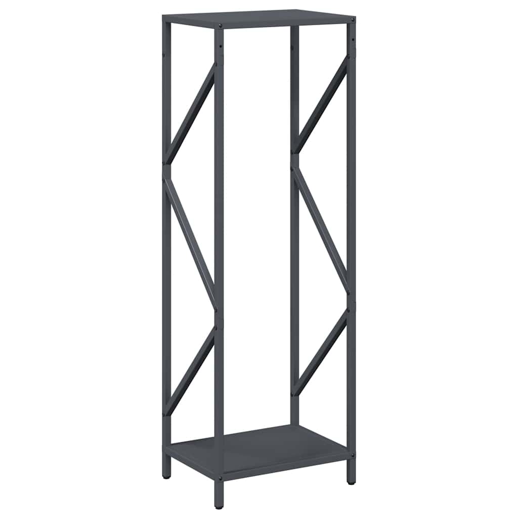 Rastrelliera per Legna da Ardere Antracite 34x25x100 cm - homemem39