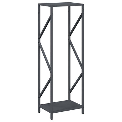 Rastrelliera per Legna da Ardere Antracite 34x25x100 cm - homemem39