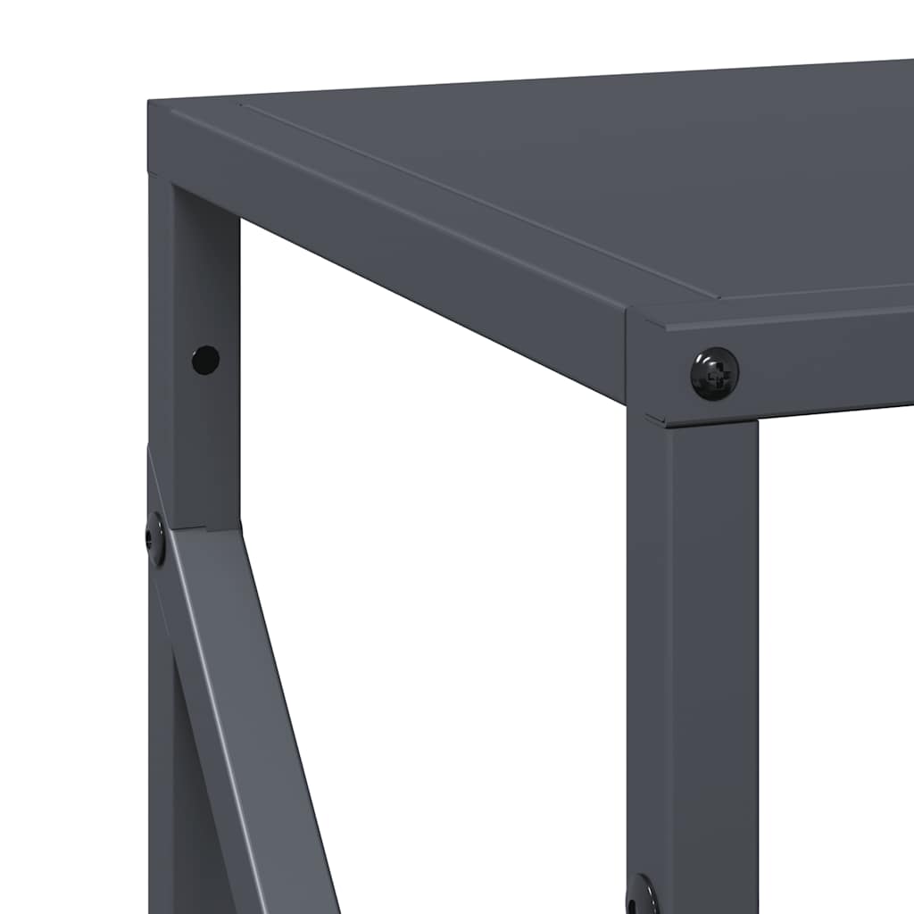 Rastrelliera per Legna da Ardere Antracite 34x25x100 cm - homemem39