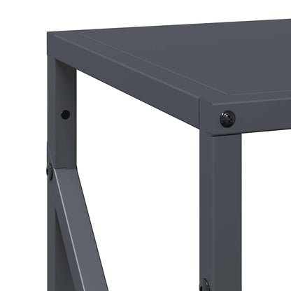 Rastrelliera per Legna da Ardere Antracite 34x25x100 cm - homemem39