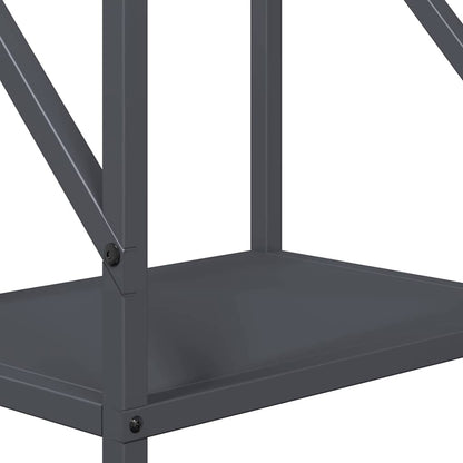 Rastrelliera per Legna da Ardere Antracite 34x25x100 cm - homemem39