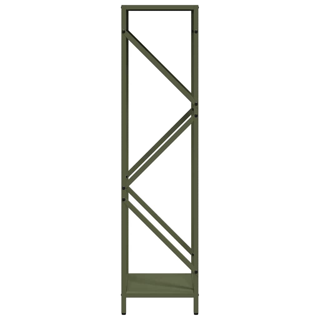 Rastrelliera per Legna da Ardere Verde Oliva 34x25x100 cm - homemem39