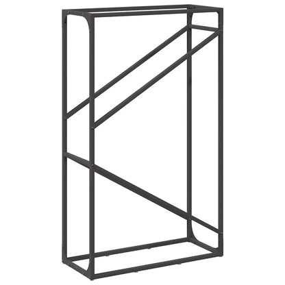 Rastrelliera per Legna da Ardere Nera 60x25x100 cm - homemem39