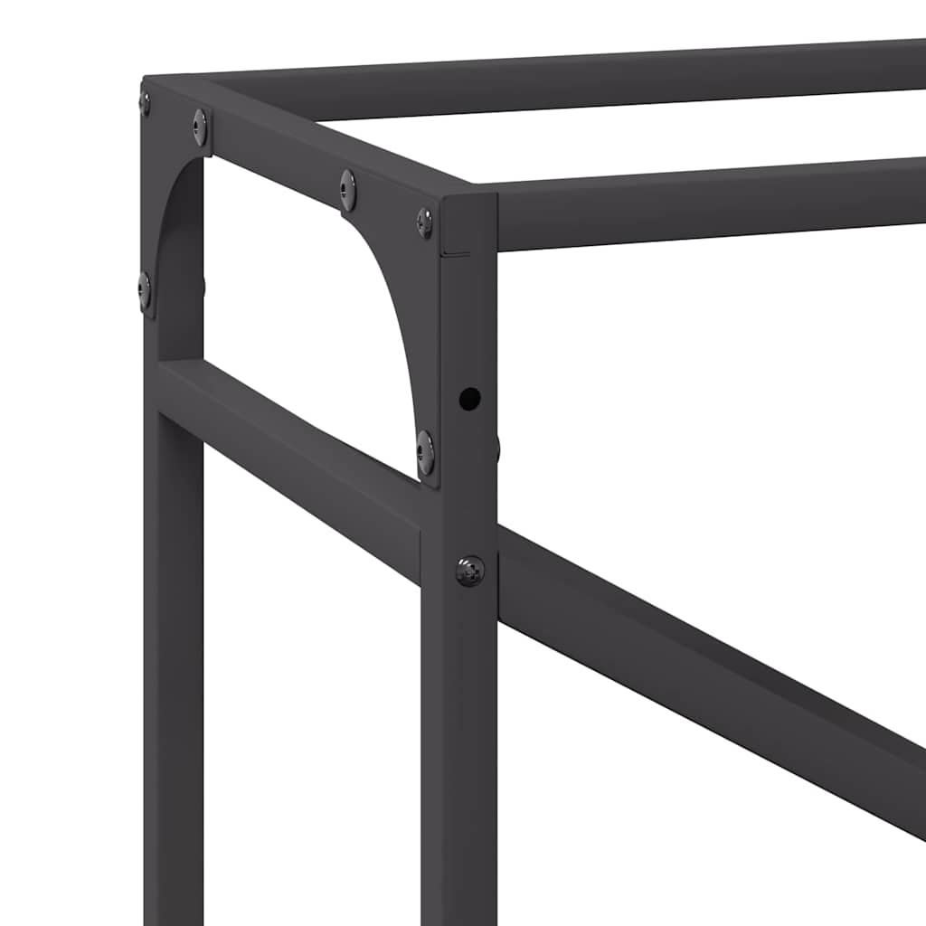 Rastrelliera per Legna da Ardere Nera 60x25x100 cm - homemem39