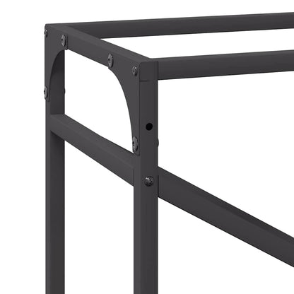 Rastrelliera per Legna da Ardere Nera 60x25x100 cm - homemem39
