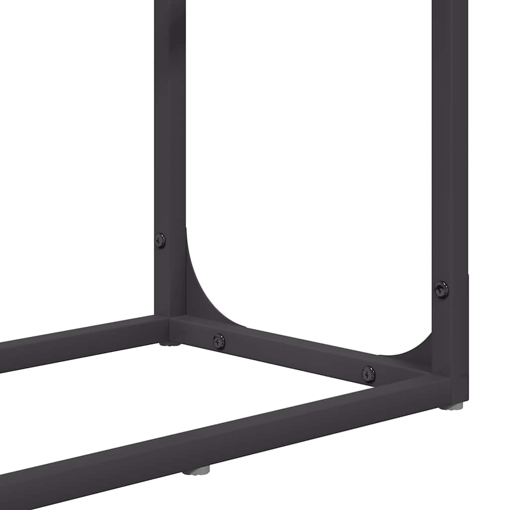Rastrelliera per Legna da Ardere Nera 60x25x100 cm - homemem39