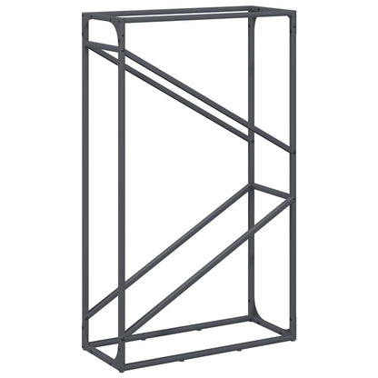 Rastrelliera per Legna da Ardere Antracite 60x25x100 cm - homemem39