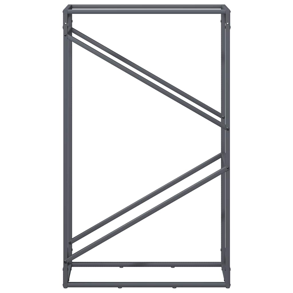 Rastrelliera per Legna da Ardere Antracite 60x25x100 cm - homemem39