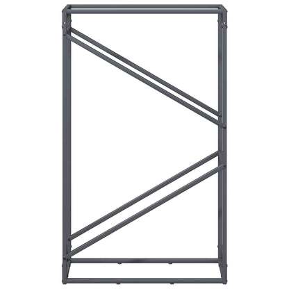 Rastrelliera per Legna da Ardere Antracite 60x25x100 cm - homemem39